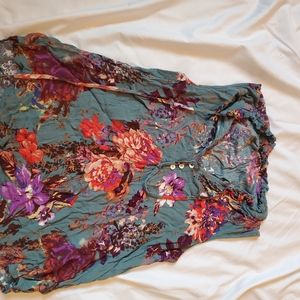 Pink clover floral tank top